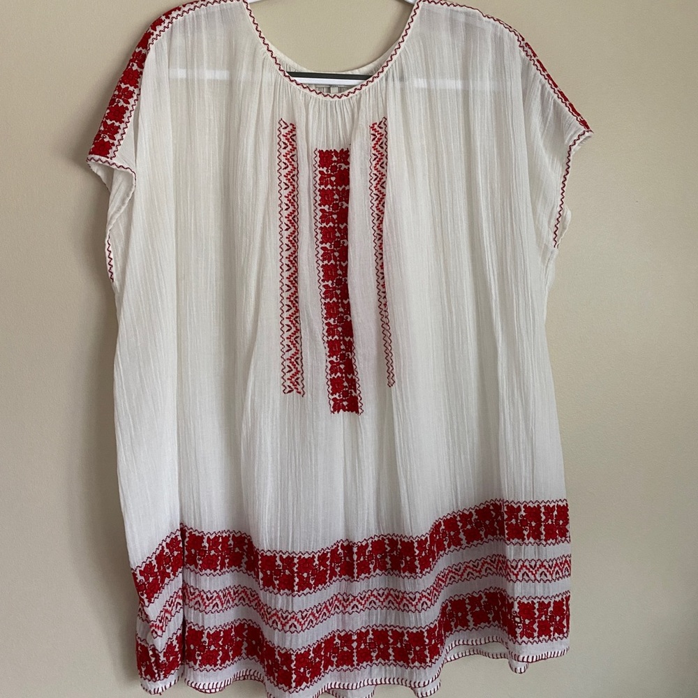 Joie White and Red Dress